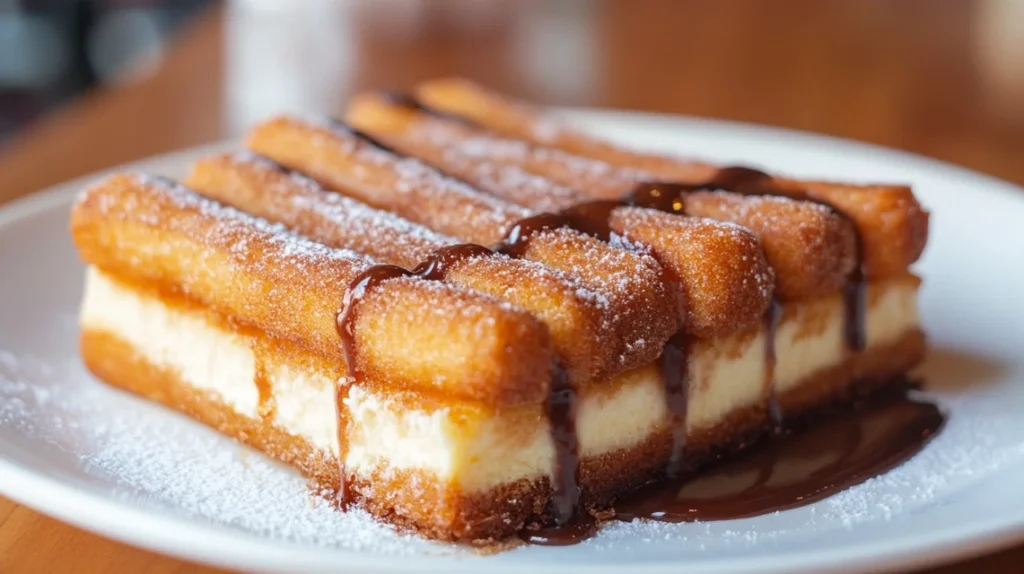 What is churro cheesecake made of?