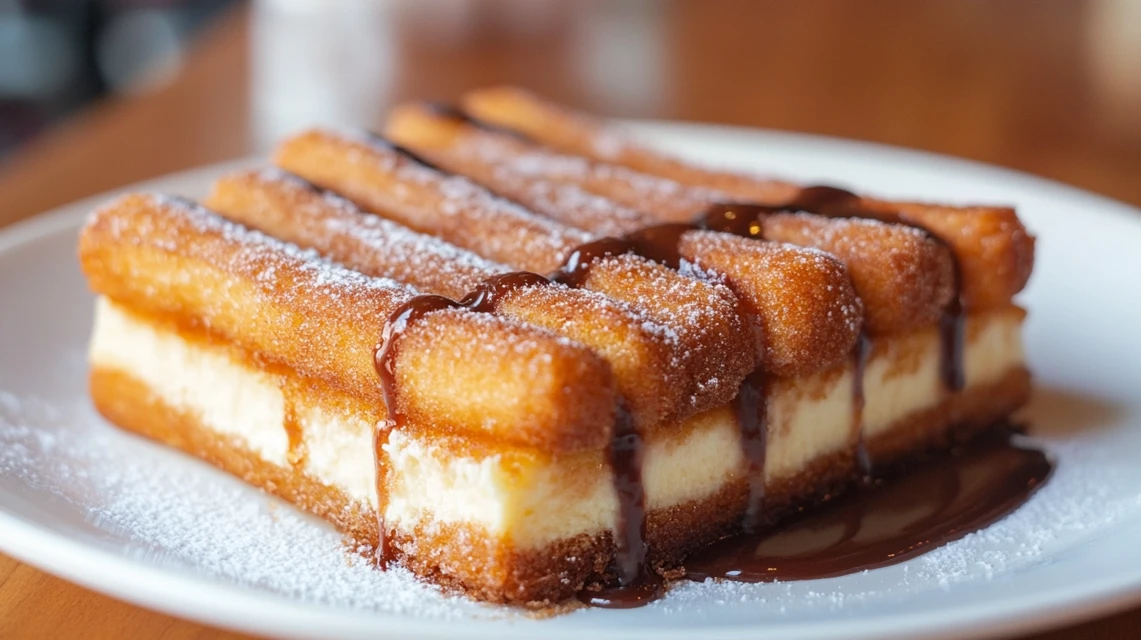 What is churro cheesecake made of?