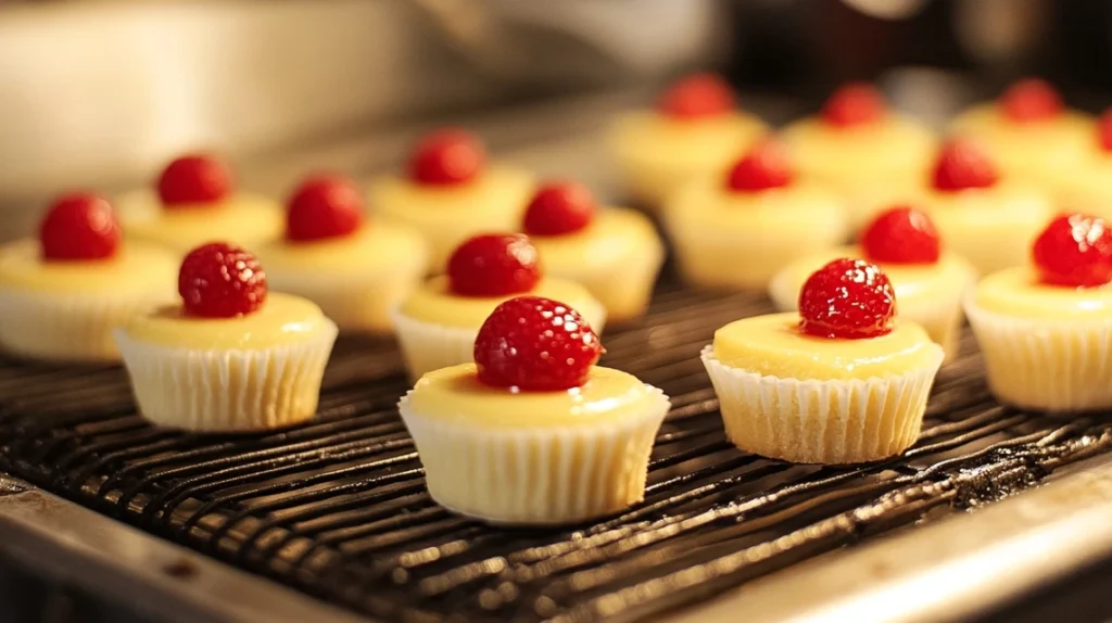 How do I know when mini cheesecakes are done?