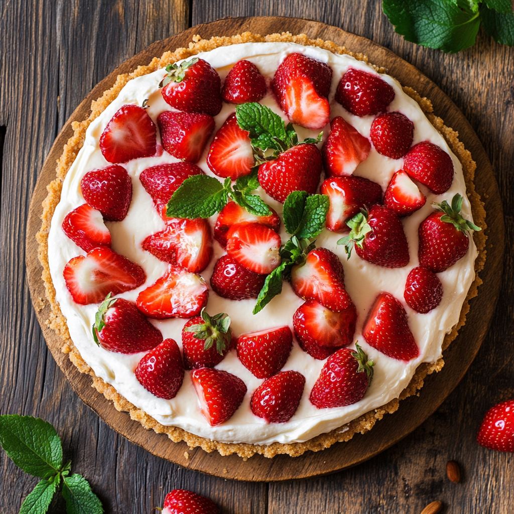 What are the ingredients for strawberry cheesecake?